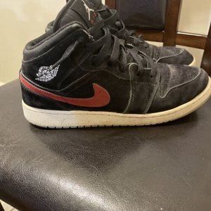 Nike Air Jordan 1 Black Red Bred Royal Blue  Size 7Y GS Youth  554725-065 READ!